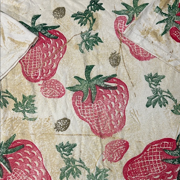 Extra Element Strawberry Print Women’s Vintage T-Shirt size 1X - Picture 4 of 5